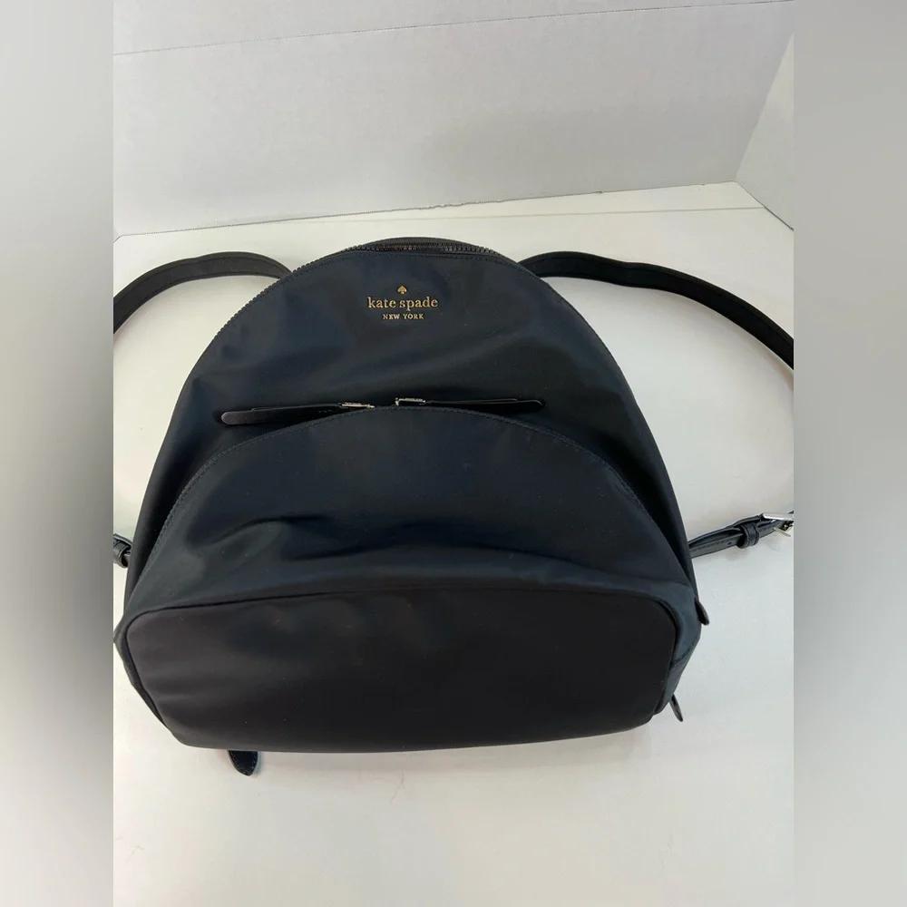 Kate Spade Karissa Black Medium Nylon Backpack - Picture 2 of 14